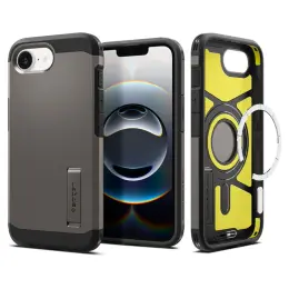 Spigen iPhone 16e Skal MagSafe Tough Armor Gunmetal