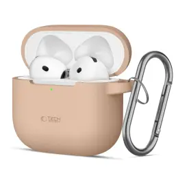 Tech-Protect AirPods 4 Skal Silikon Hook Caffe Latte