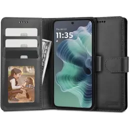 Tech-Protect Motorola Moto G35 5G Fodral Läder Svart