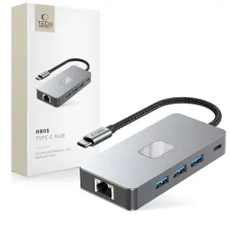 Tech-Protect 9in1 USB-C Hub - USB-C/USB 3.0/2.0/HDMI/SD/TF/RJ45