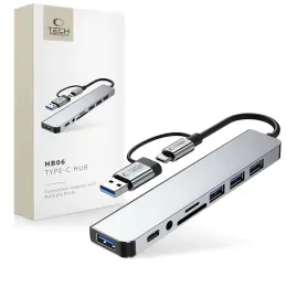Tech-Protect 9in1 USB-C/USB-A - USB-C/USB-A/HDMI/SD/TF/AV3.5