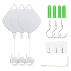 3-PACK Kabelhållare För Takmontering Vit