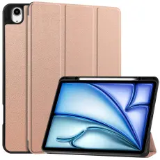 iPad Air 13 2025/2024 Fodral Tri-Fold Pennh&aring;llare Ros&eacute;guld