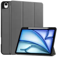 iPad Air 13 2025/2024 Fodral Tri-Fold Pennhållare Grå
