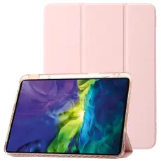 iPad Pro 11 2025/2024 Fodral Tri-Fold Pennh&aring;llare Hybrid Rosa