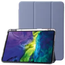 iPad Pro 11 2025/2024 Fodral Tri-Fold Pennh&aring;llare Hybrid Lila