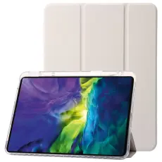 iPad Pro 11 2025/2024 Fodral Tri-Fold Pennhållare Hybrid Grå