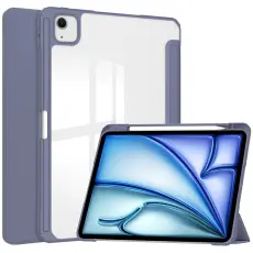 iPad Air 13 2025/2024 Fodral Hybrid Med Pennhållare Lila