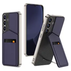 GKK Samsung Galaxy S25 Skal Kickstand Med Korthållare Blå