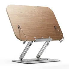 BONERUY Bokstativ Justerbart Walnut