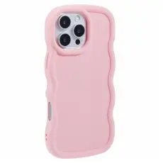 iPhone 16 Pro Mobilskal Wavy Ljus Rosa