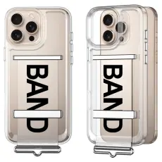 GKK iPhone 16 Pro Max Skal Med Strap Transparent / Svart