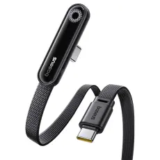 Baseus 1m 100W USB-C - USB-C Elbow Kabel Svart