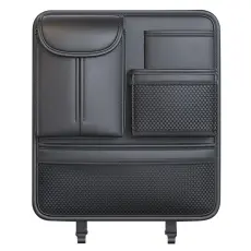 Bilorganisatör För Baksätet Läder Svart