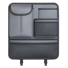 Bilorganisatör För Baksätet Läder Grå