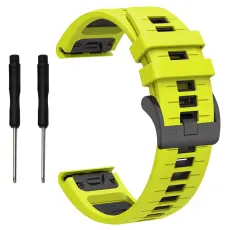 Garmin Fenix 26 mm Armband Quick Release Silikon Gr&ouml;n