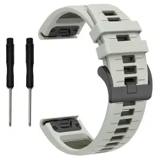 Garmin Fenix 26 mm Armband Quick Release Silikon Grå