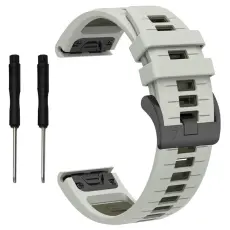 Garmin Fenix 26 mm Armband Quick Release Silikon Grå