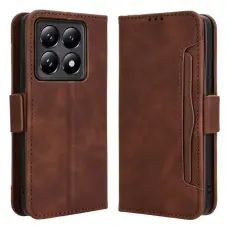 Xiaomi 14T Fodral Med Avtagbart Kortfodral Brun
