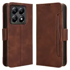 Xiaomi 14T Pro Fodral Med Avtagbart Kortfodral Brun