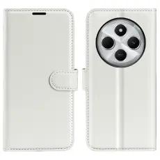 Xiaomi Redmi 14C Fodral Litchi Läder Vit