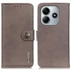 KHAZNEH Xiaomi Redmi Note 14 4G Fodral Läder Khaki