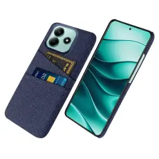 Xiaomi Redmi Note 14 5G Skal Med Kortfack Tygbelagt Blå