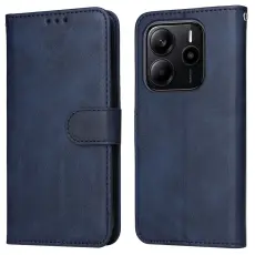 Xiaomi Redmi Note 14 4G Fodral Läder Folio Blå