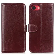 iPhone 16e Fodral Crazy Horse Läder Brun