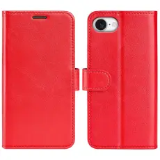 iPhone 16e Fodral Crazy Horse Läder Röd