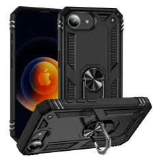 iPhone 16e Skal Shockproof Hybrid Ring Svart