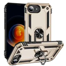 iPhone 16e Skal Shockproof Hybrid Ring Guld