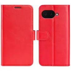 Google Pixel 9a Fodral Crazy Horse Läder Röd