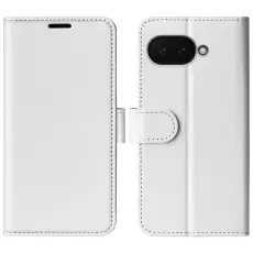 Google Pixel 9a Fodral Crazy Horse Läder Vit