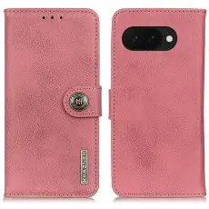 KHAZNEH Google Pixel 9a Fodral Läder Rosa