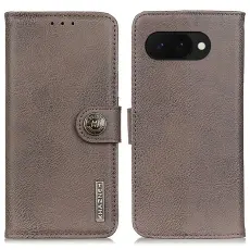 KHAZNEH Google Pixel 9a Fodral Läder Grå