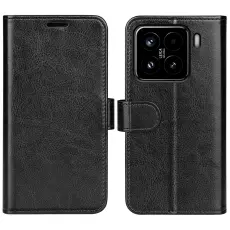 Xiaomi 15 Fodral Crazy Horse Läder Svart