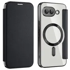 Google Pixel 9a Fodral MagSafe RFID Hybrid Svart