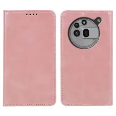 Nothing Phone 3a Pro Fodral Flip Läder Roséguld