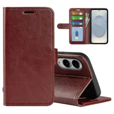 Samsung Galaxy S25 Edge Fodral Crazy Horse Läder Brun