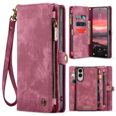 CASEME Samsung Galaxy S25 Edge Fodral Multifuntionell Röd