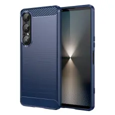 Sony Xperia 1 VII Skal Borstad Stål Textur Blå