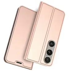 Sony Xperia 1 VII Fodral Flip Läder Roséguld