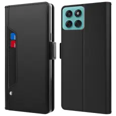 Motorola Edge 60 / 60 Fusion Fodral Med Kortfack Läder Svart