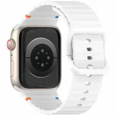 Apple Watch 42/44/45/46/49 mm Armband Silikon Wave Vit