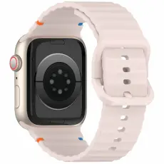 Apple Watch 42/44/45/46/49 mm Armband Silikon Wave Rosa
