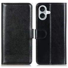 iPhone 17 Fodral Crazy Horse Läder Svart