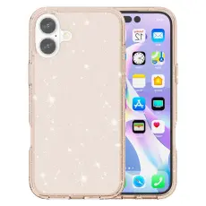 iPhone 17 Skal Hybrid Glitter Guld