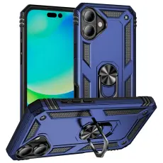 iPhone 17 Skal Shockproof Hybrid Ring Blå