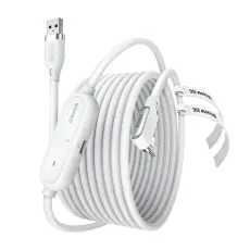 AMVR 5m 18W Link Kabel Med Laddningsport USB-C Vit